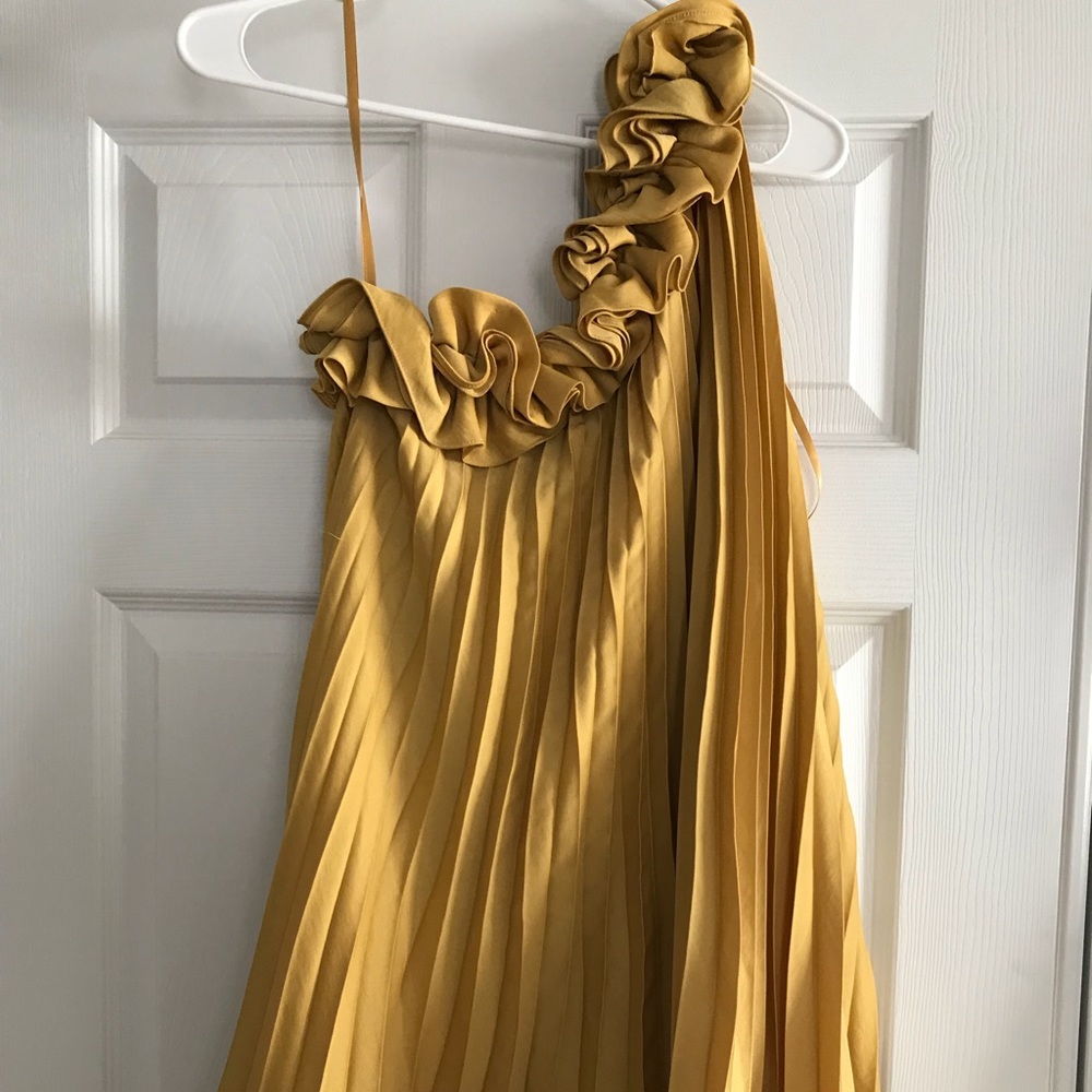 Amazing marigold one shoulder dresss